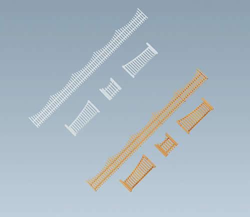 Faller 282840 Z Scale Garden Fence, Era I -- 17-3/16" 43.7cm Total Length