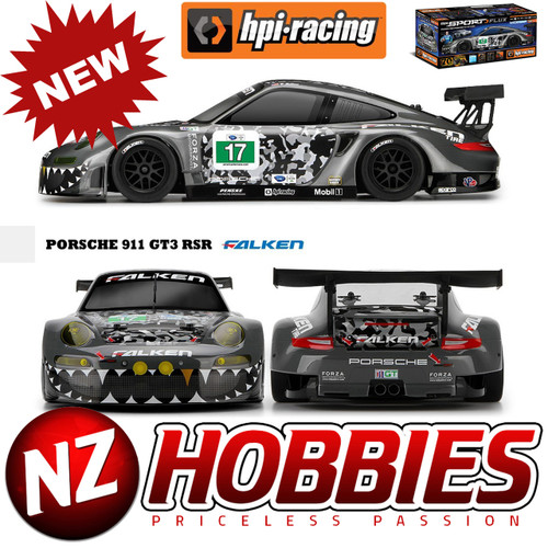 HPI 114350 RS4 Sport 3 Flux Porsche 911 GT3R 1/10 RTR 4WD w/Radio