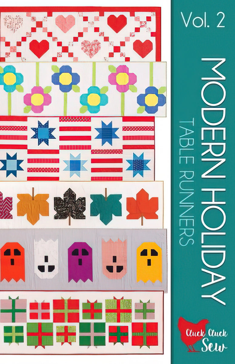 Modern Holiday Table Runners Booklet Volume 2 by Cluck Cluck Sew