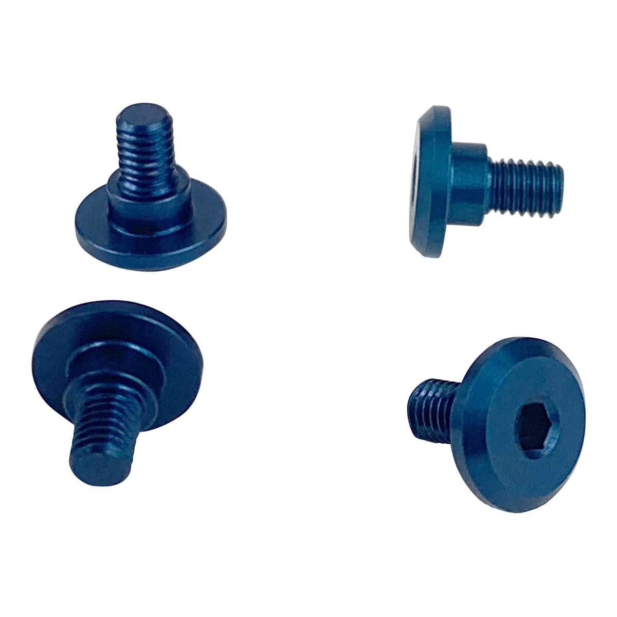 1UP Racing 1UP80291 Servo Mounting Screws, 4.2mm Neck M3 x 4mm Thread, Blue w/ Silver, Chamfer