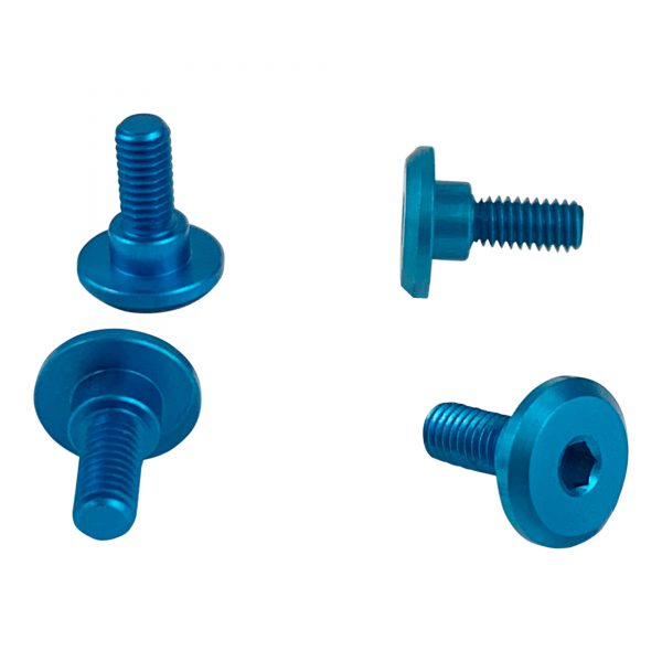 1UP Racing 1UP80292 Servo Mounting Screws, 4.2mm Neck M3 x 6mm Thread Bright, Blue w/ Silver, Chamfer