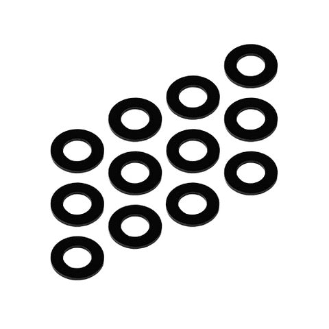 1UP Racing 1UP80302 3x6x0.5mm Precision Aluminum Shims, Black, 12pcs