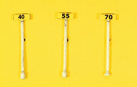 JL Innovative Design 842 HO Rectangle Speed Signs High Set (Pack of 3)