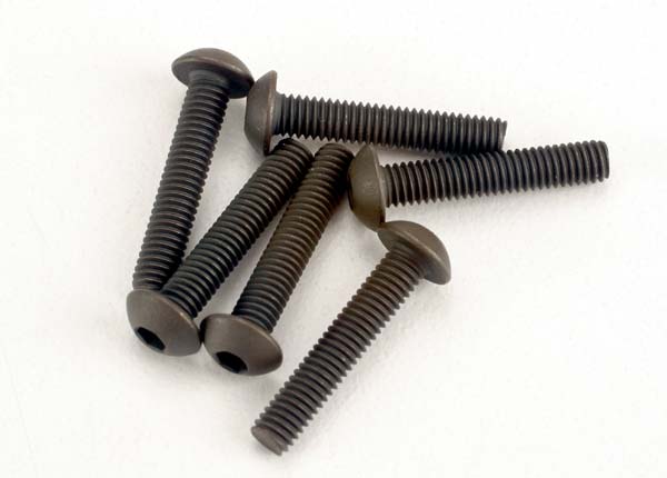 Traxxas Screws, 3x15mm Button-Head Machine (hex drive) (6) (2579)