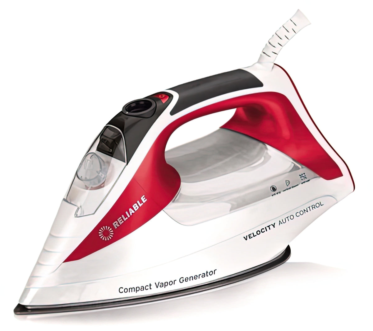 Reliable Velocity Auto Control Steam Iron - White and Red