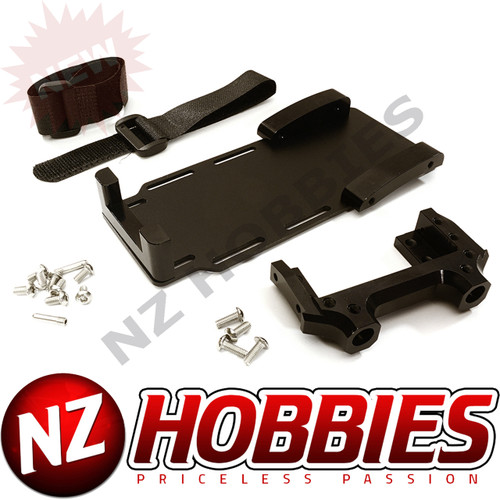 Integy C28023 Black Lay Down Battery Tray /Forward Servo Mount : Axial SCX10-II