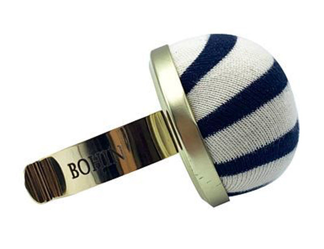 Bohin Pin Cushion with Gilt Bracelet - Breton Stripe