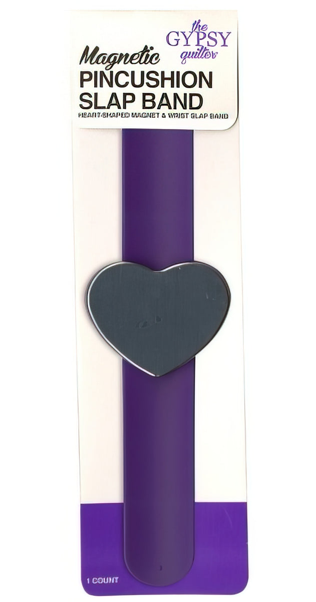 The Gypsy Quilter Magnetic Pincushion with Heart Shape Slap Band Bracelet