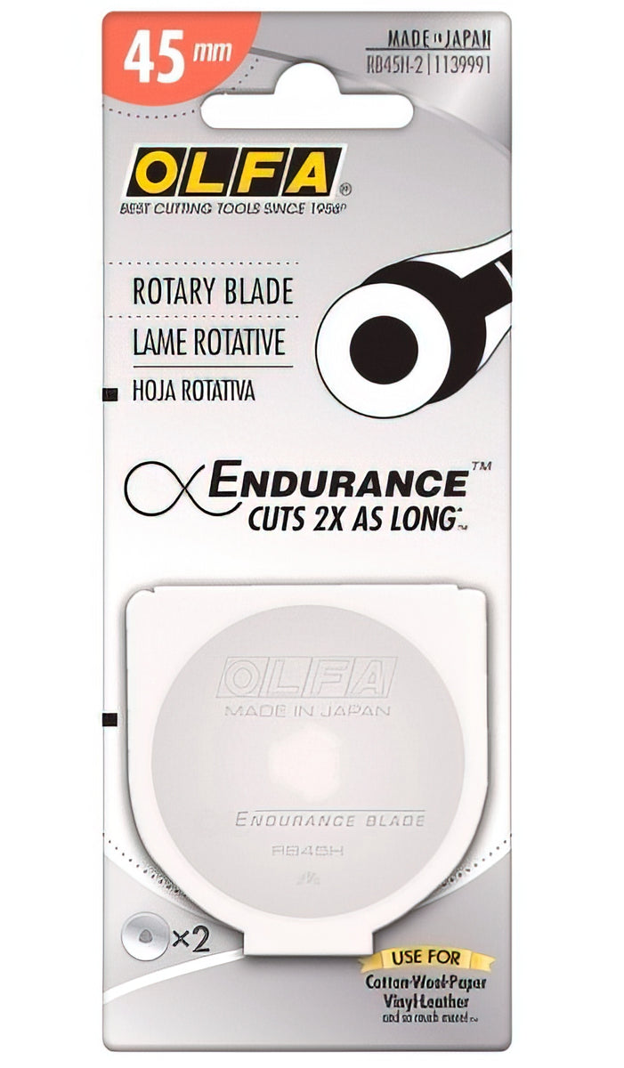 OLFA - Endurance Rotary Replacement Blade 45mm 2pk