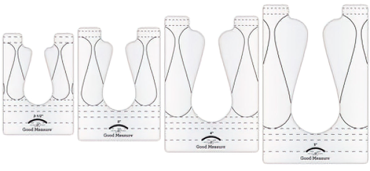 Good Measure - Every Ribbon Candy Set 4 pcs Longarm Quilting Templates by Amanda Murphy
