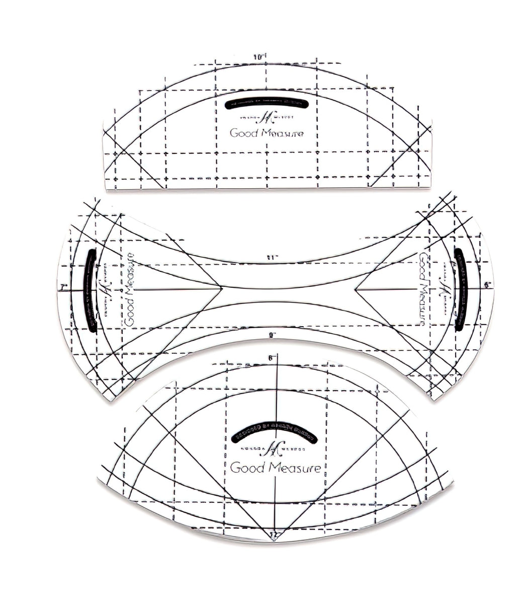 Good Measure - Curve 3 pcs Longarm Quilting Templates by Amanda Murphy