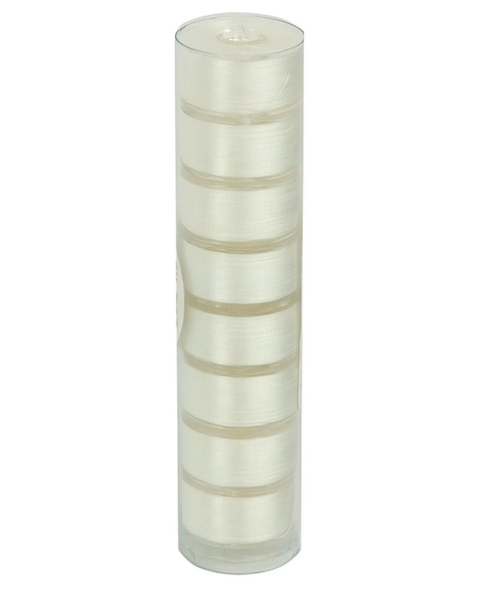 Clear-Glide Prewound Class 15A 135yd Bobbins White 8 Count by Fil-Tec