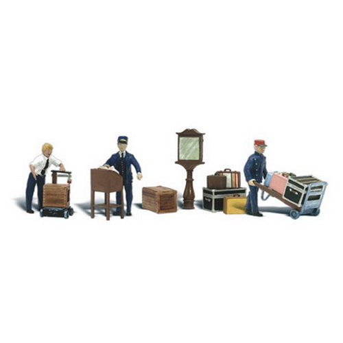 Woodland Scenics A2757 O Scenic Accents Depot Workers & Accessories (Set of 12)