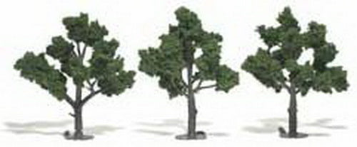 Woodland Scenics TR1510 N/HO/O 4"- 5" Medium Green Realistic Trees (Pack of 3)