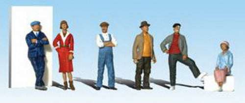 Woodland Scenics A1874 HO Townspeople Figures (Set of 6)