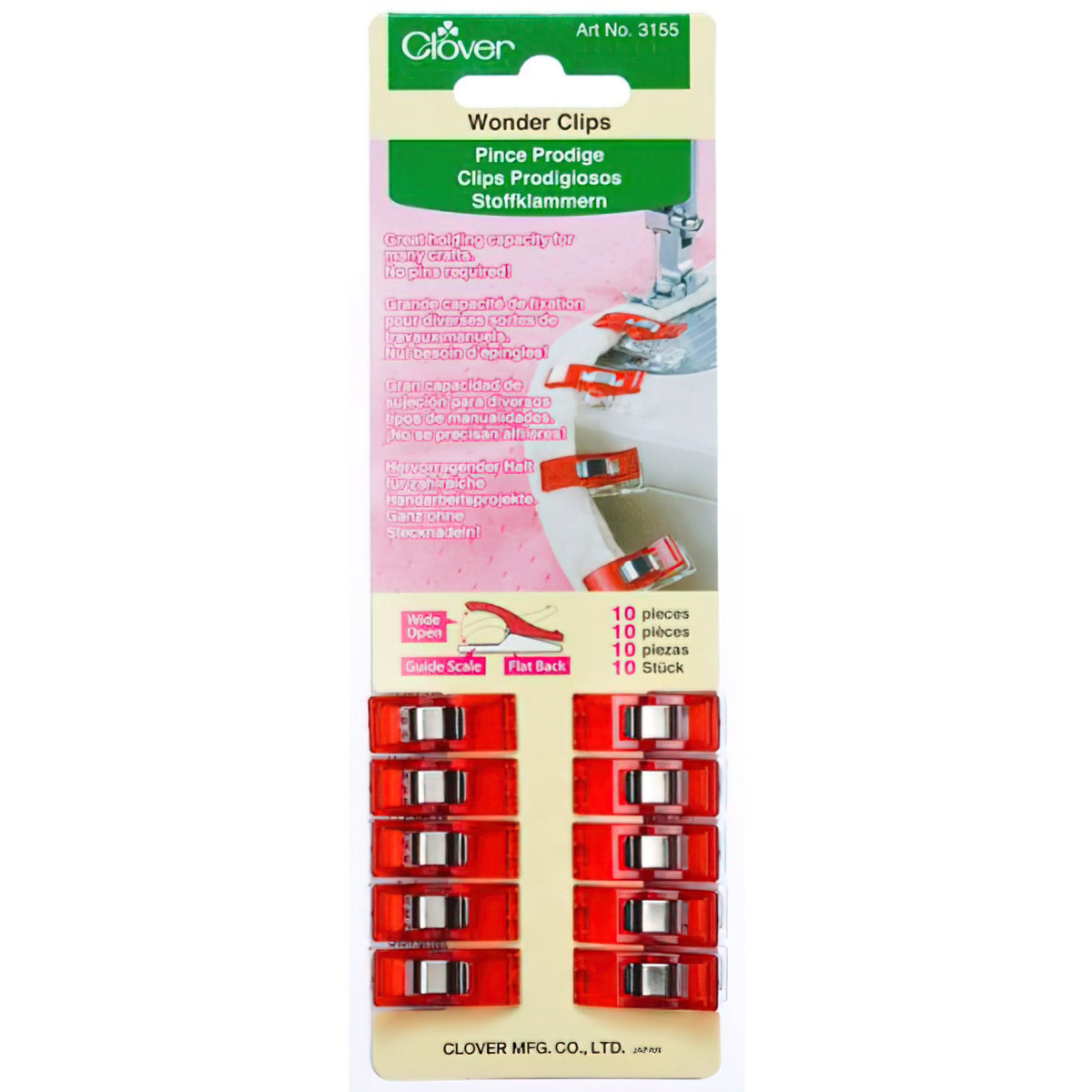 Clover Wonder Clips - 10 count