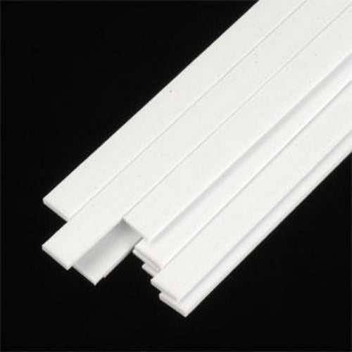 Plastruct 90747 5/32" x 10" x 0.040" Styrene Strip (Pack of 10)