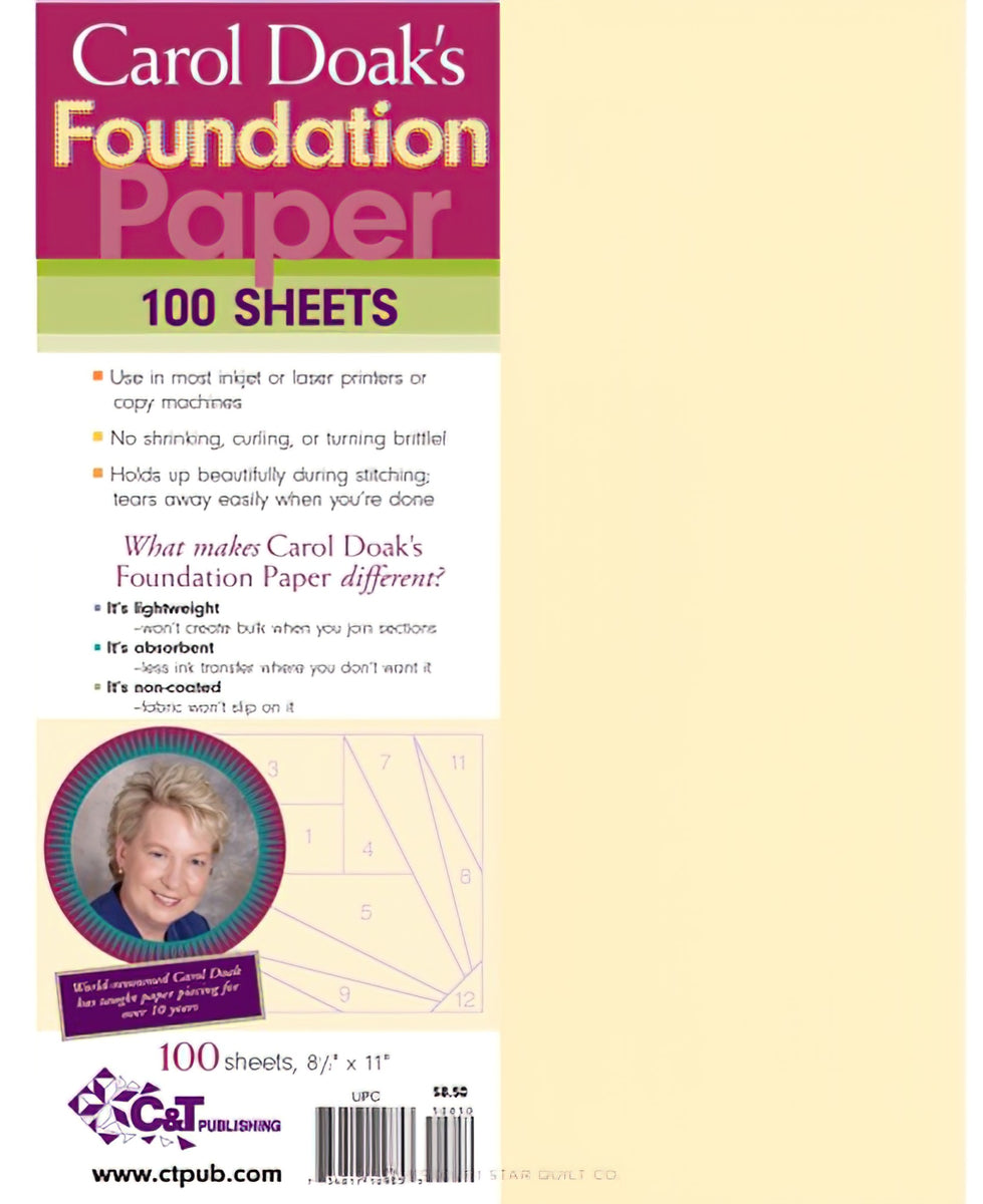 Carol Doak's 8.5x11 Foundation Paper 100 sheets