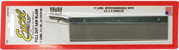 Excel 30490 Pull Saw Blade 54 Teeth Per Inch Razor 5" Long 1 1/4" Deep