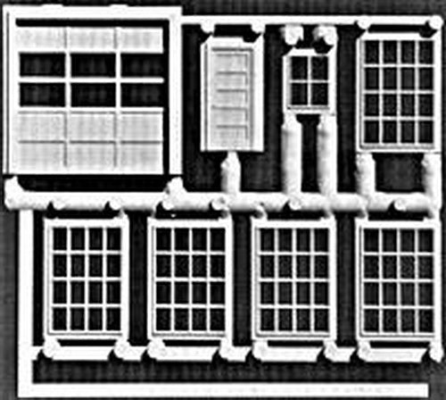 Pikestuff 541-3000 HO Industrial Doors and Windows (Pack of 8)
