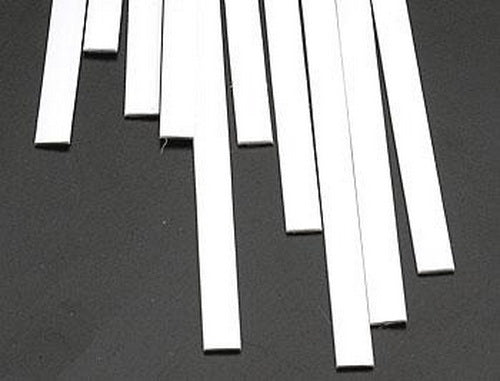 Plastruct 90749 1/4" x 10" x 0.040" Styrene Strip (Pack of 10)