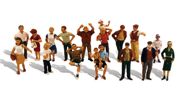 Woodland Scenics A1958 HO Scale Standing and Sitting People Figures (Set of 16)