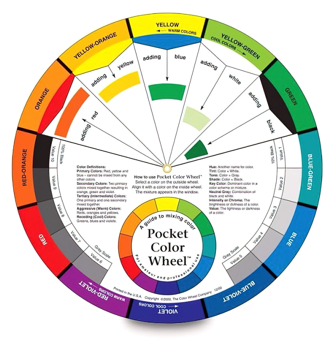 Color Wheel Mixing Guide 5 1/8in