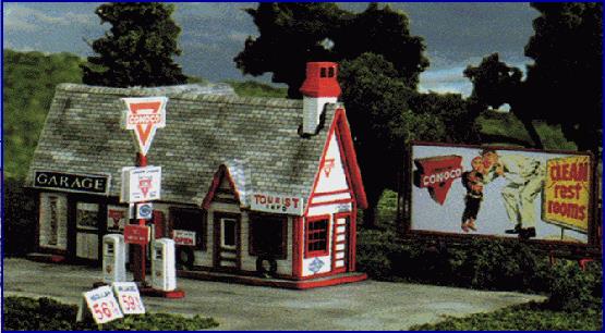 Blair Line 081 N Scale Ernie's Gas Station Laser-Cut Building Kit