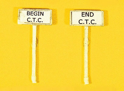JL Innovative Design 838 HO Begin/End C.T.C. Sign Set (Pack of 2)