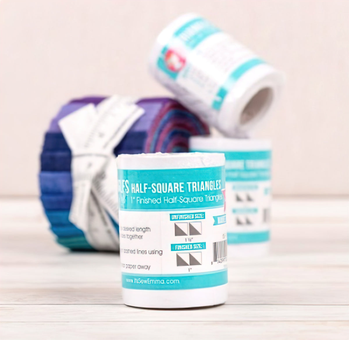 1 Inch Precut Friendly Half Square Triangle Papers - Triangles on a Roll