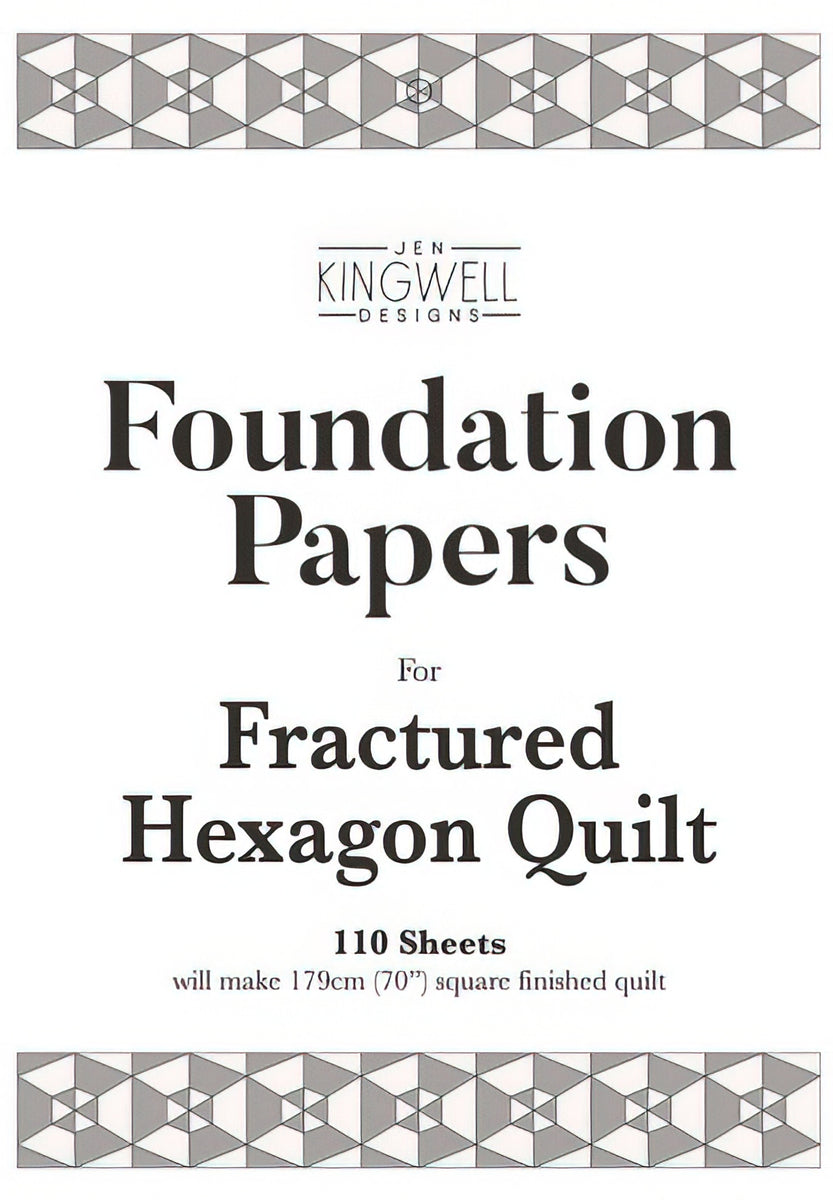Fractured Hexagon Quilt Foundation Papers by Jen Kingwell