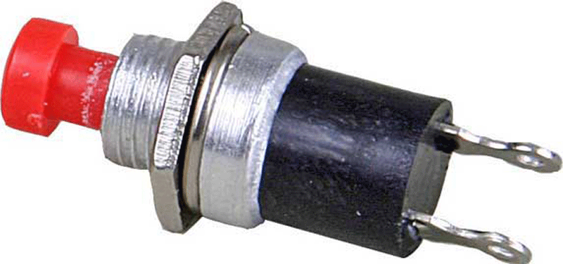 Single-Pole Single-Throw Push-Button Control Panel Switch - Quickie -- Red - Normally Open pkg(4)