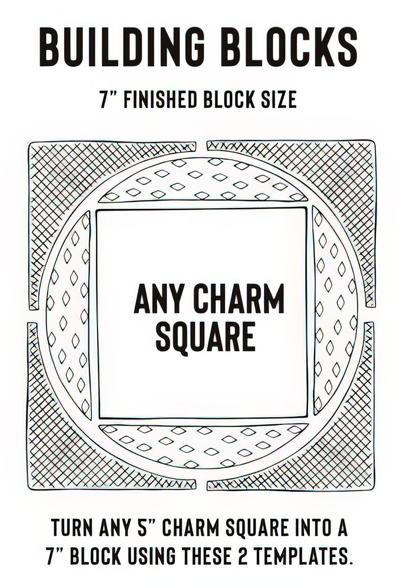 Charm Square Building Block - Acrylic Templates Only by Jen Kingwell Designs