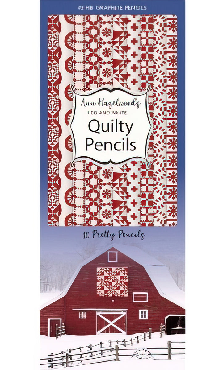 Ann Hazelwood's Red & White Quilty Pencils: 10 Pretty Pencils