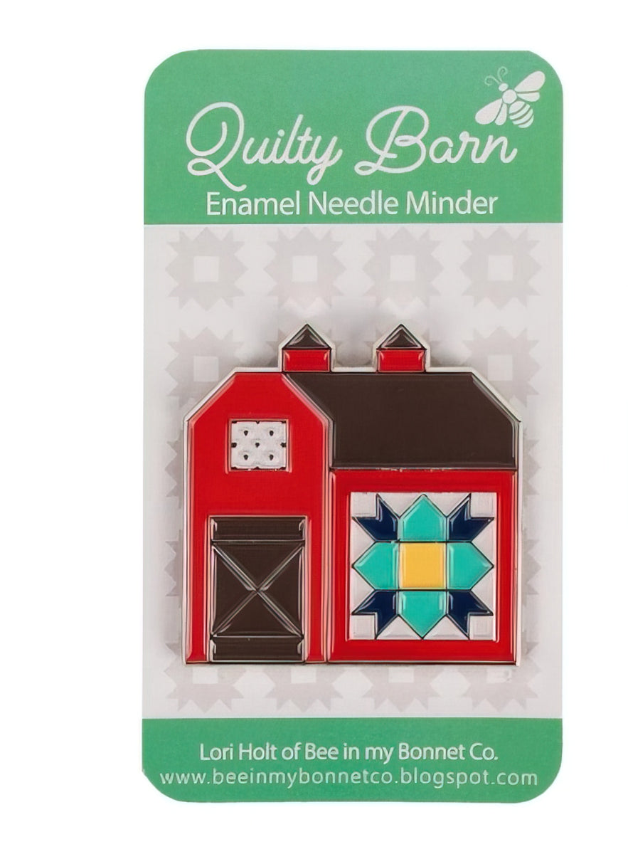Quilty Barn Enamel Needle Minder by Lori Holt