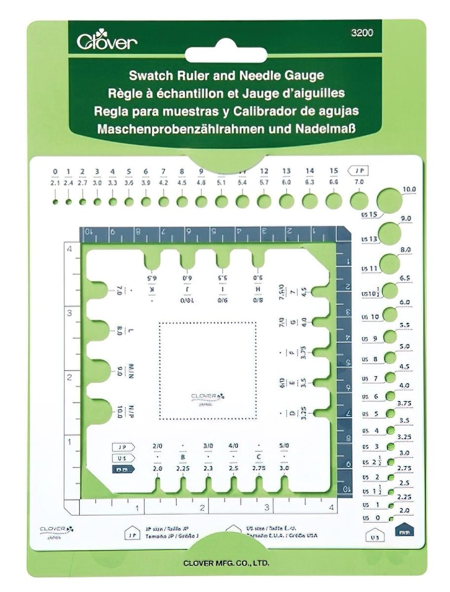 Clover - Swatch Ruler and Needle Gauge