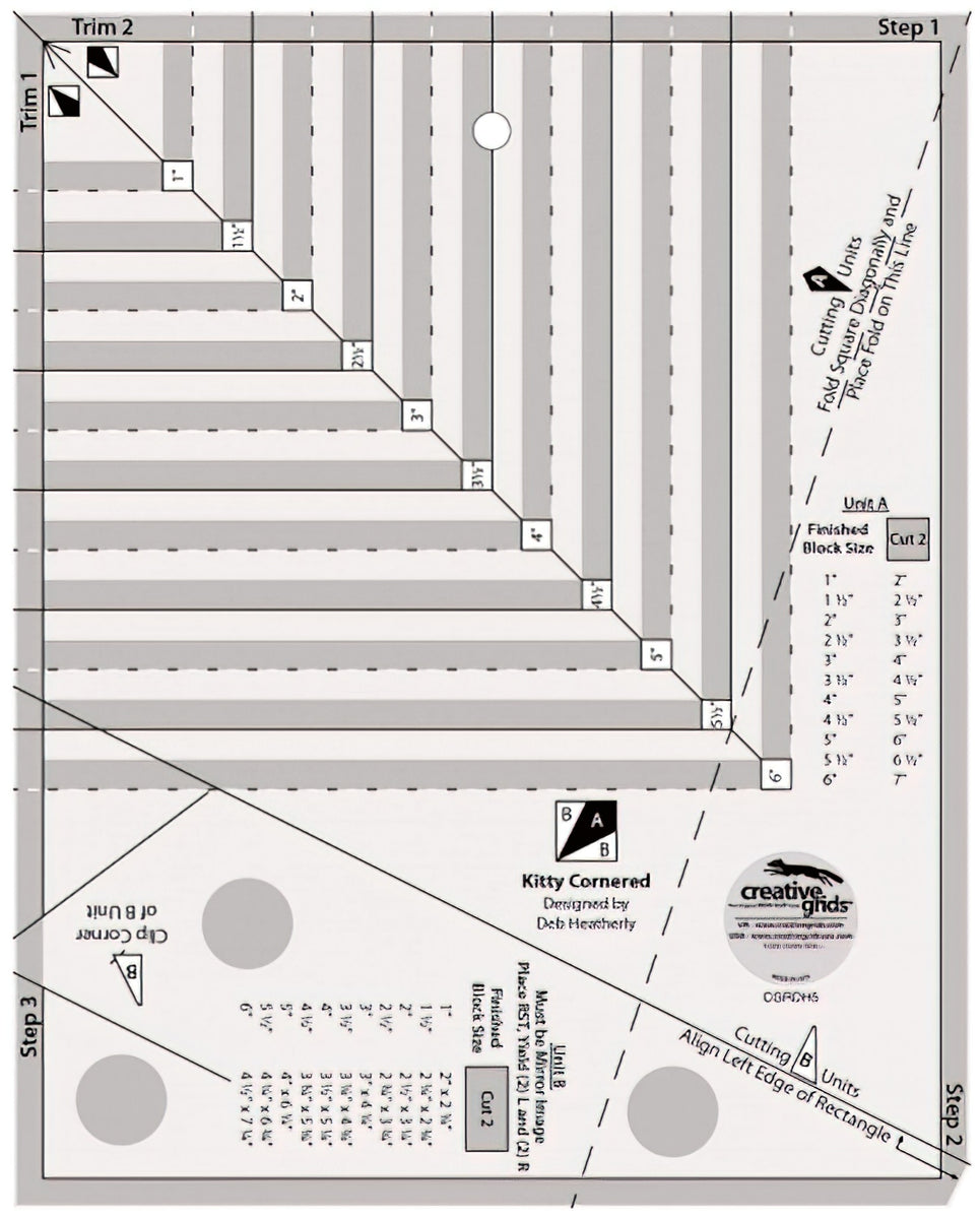 Creative Grids Kitty Cornered Ruler CGRDH5