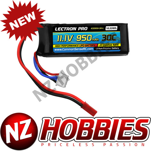 Lectron Pro 11.1V 950mAh 30C Lipo Pack : Blade 200 SR X, CX4 & T-Rex 250