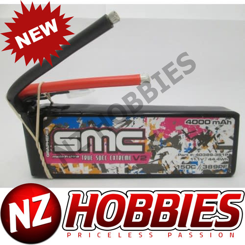 SMC RACING 40389-3S1P Drag Pack 3S 11.1v 4000mAh 150C Softcase LiPo w/ QS8 ANTI SPARK
