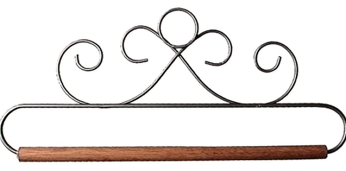 6.5 inch French Curls Gray Fabric Holder by Ackfeld