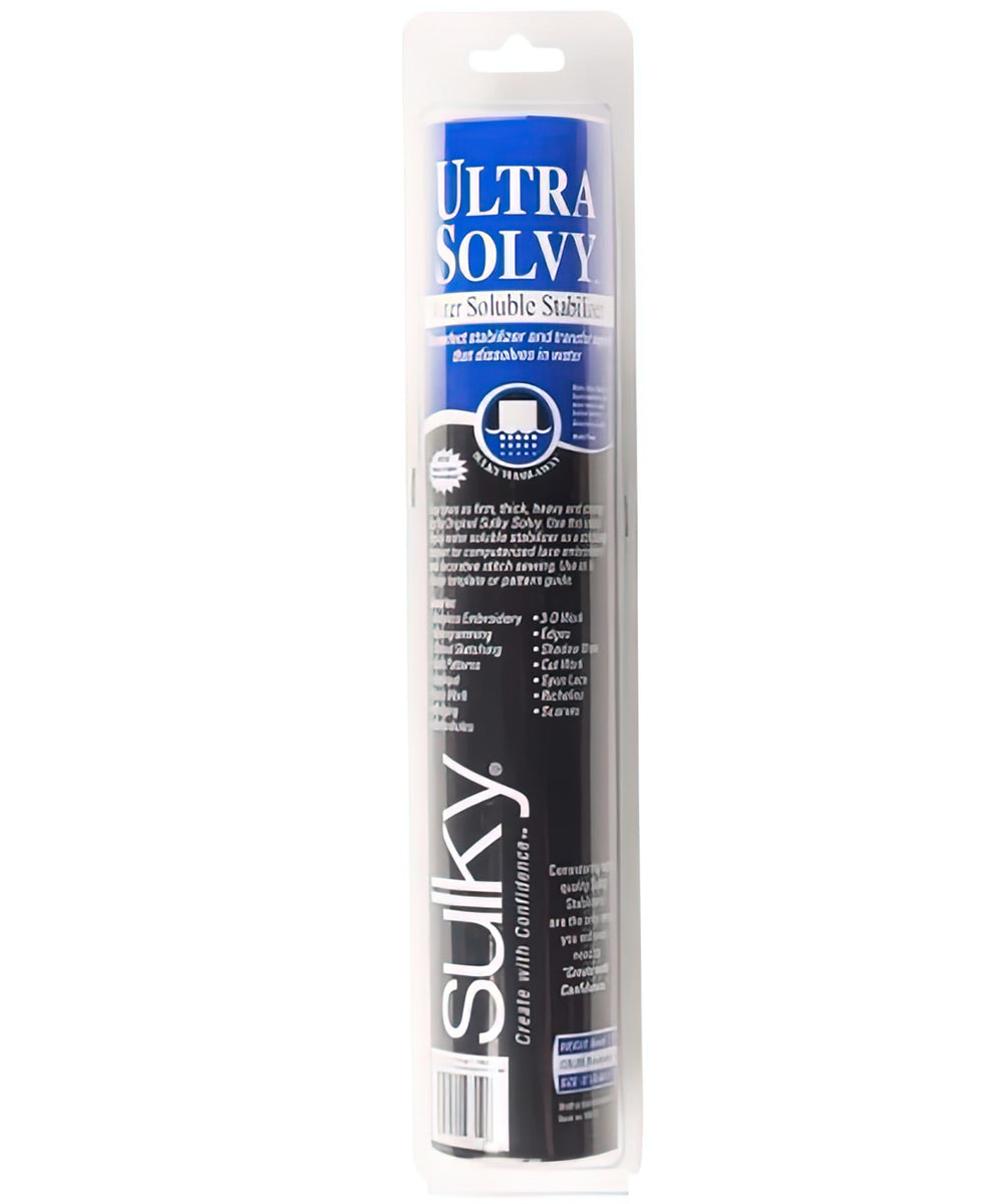 Sulky Ultra Solvy Extremely Firm & Stable Water Soluble Stabilizer 12in x 8 yds