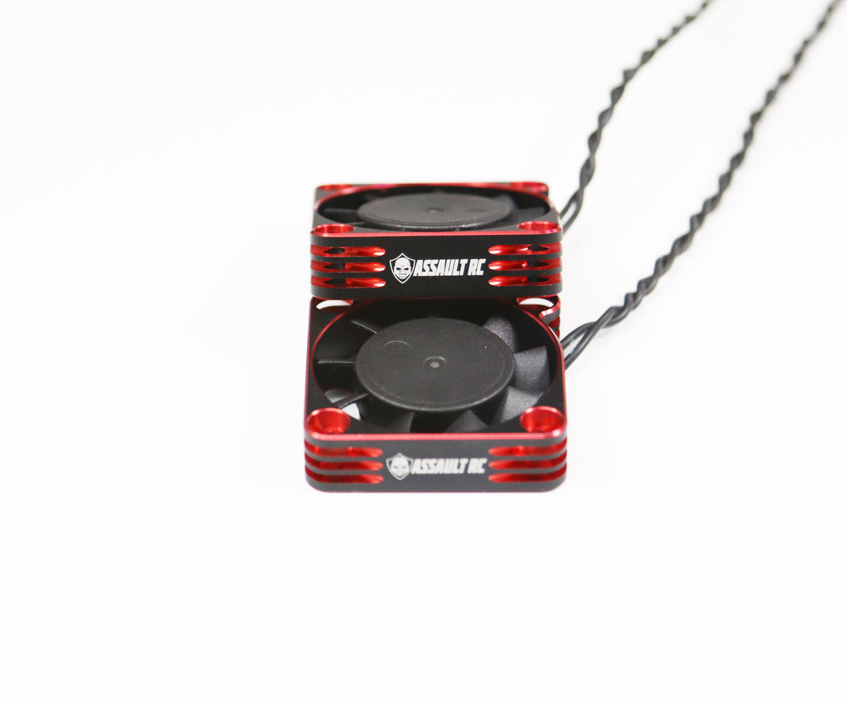 Aluminum 40x40mm Ball Bearing High Speed Fan (Red)