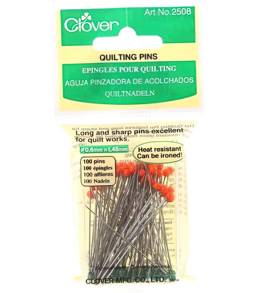 Clover Quilting Glass Head Pins Size 30 - 1-7/8in 100ct