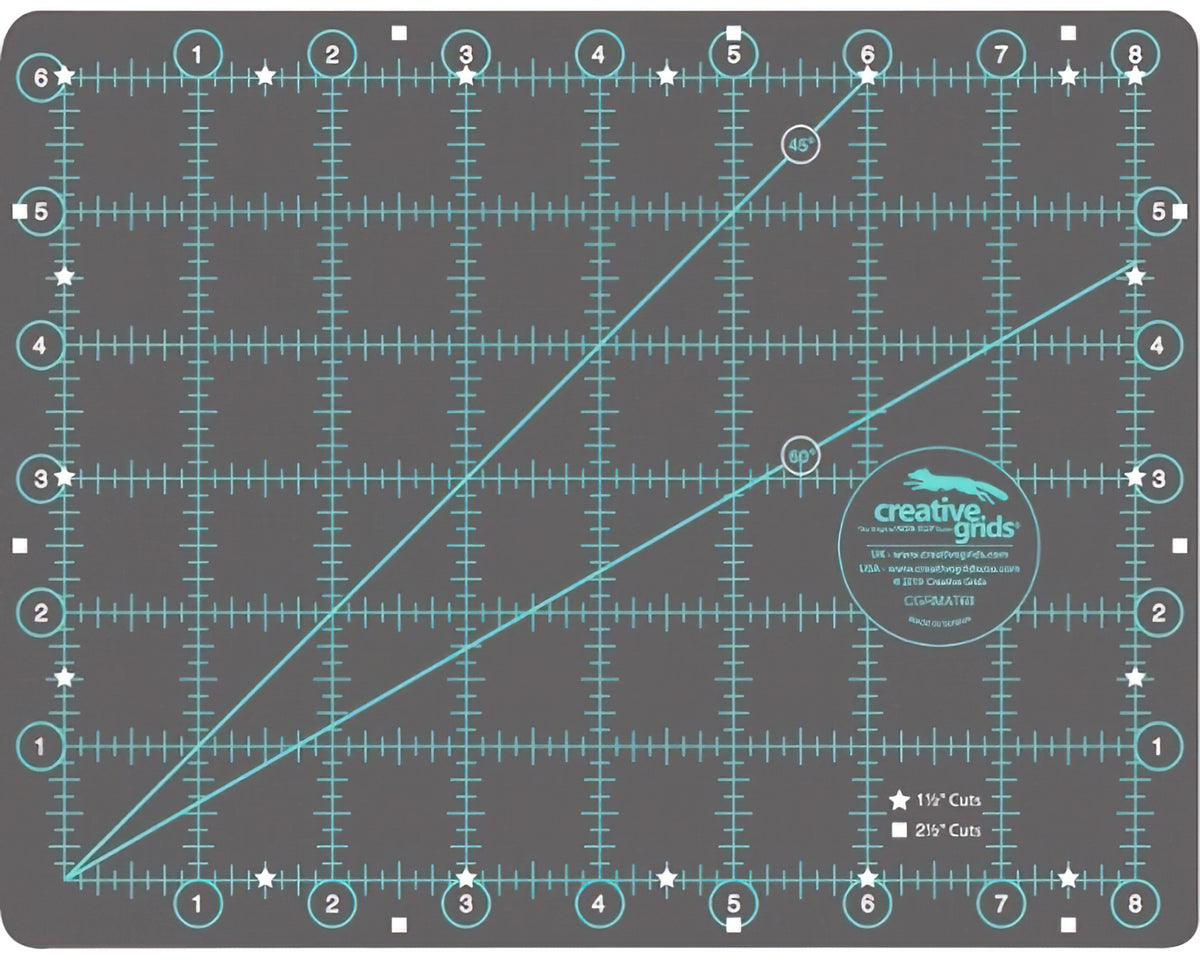 Creative Grids Self-Healing Double Sided Rotary Cutting Mat 6in x 8in - CGRMAT68