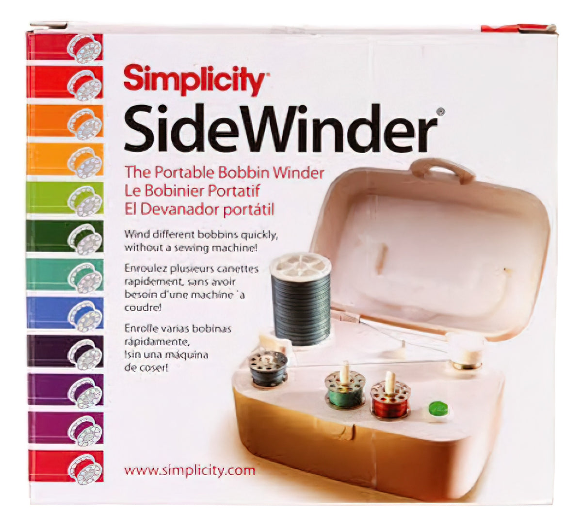 Simplicity White Side Winder Portable Bobbin Winder