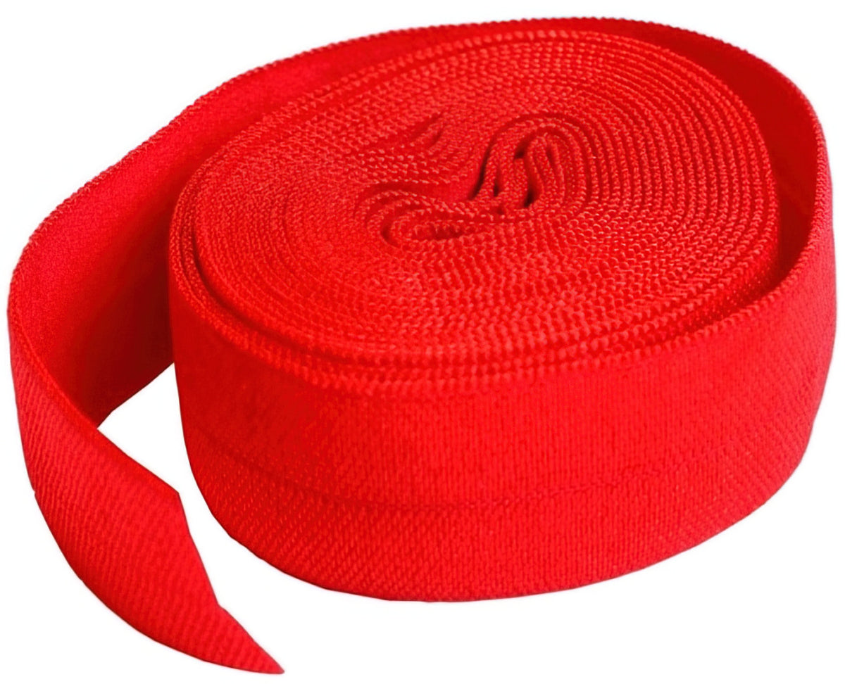 Fold-over Atom Red Elastic 3/4 inch x 2 yard by Annie