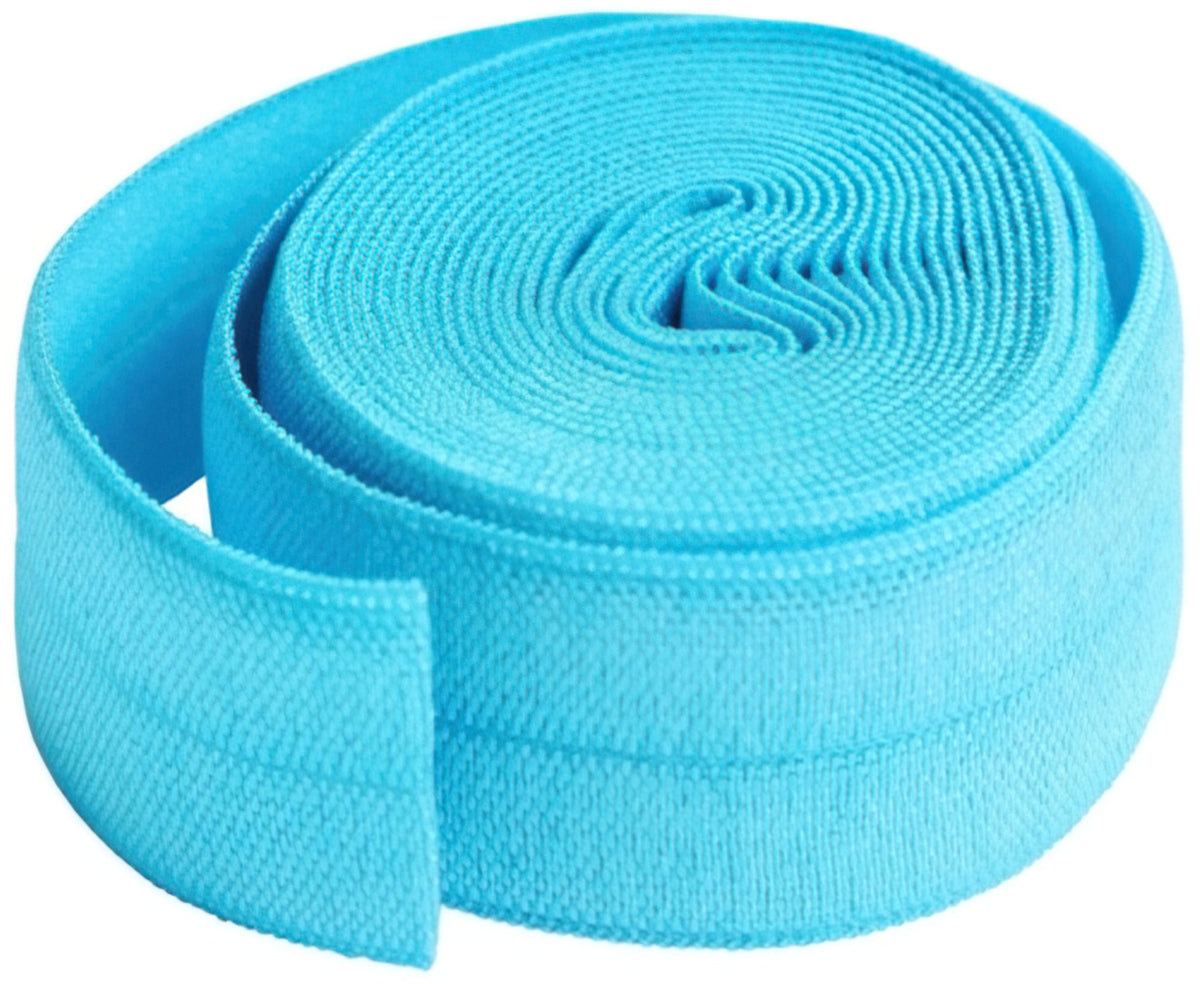 Fold-over Parrot Blue Elastic 3/4 inch x 2 yard by Annie