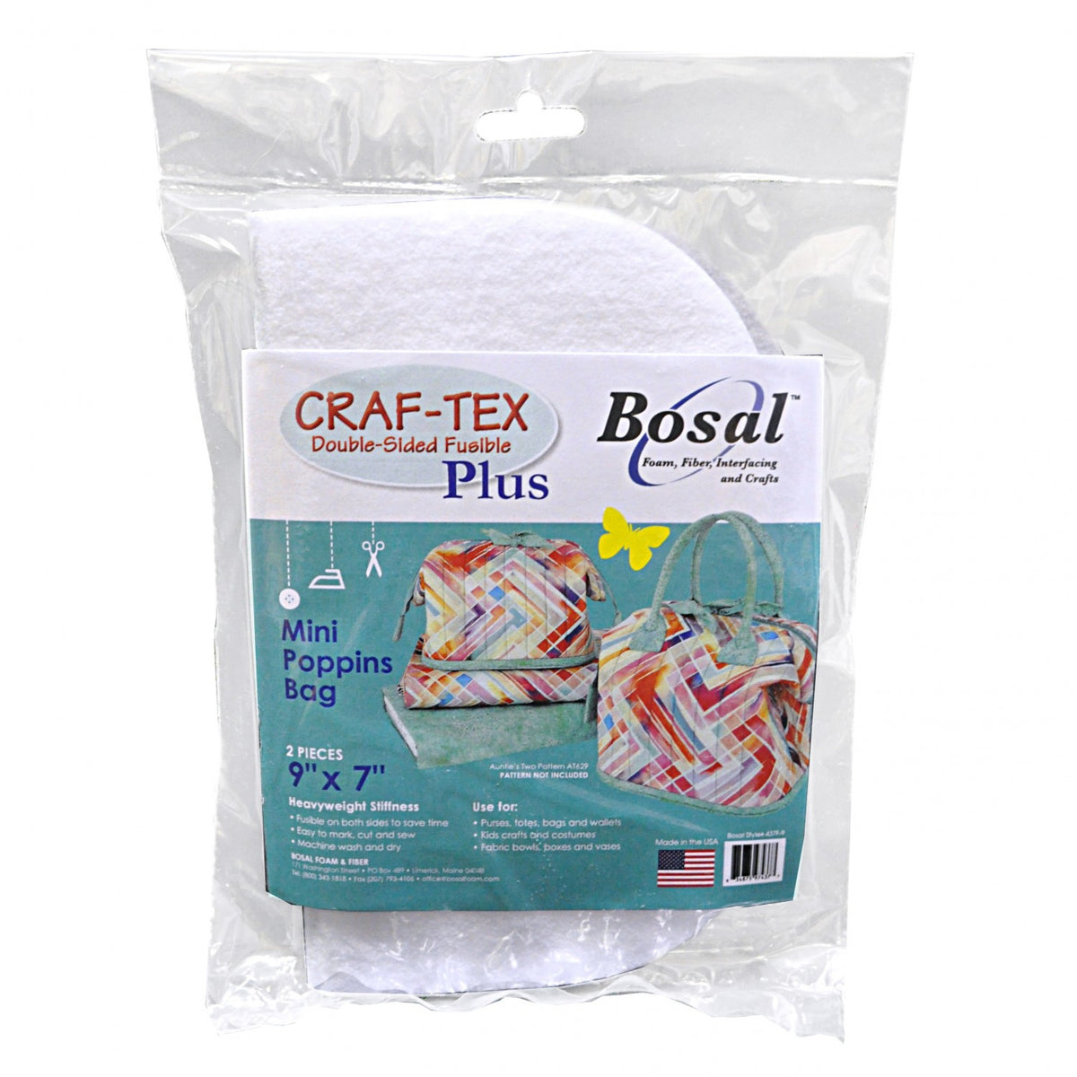 Bosal Little Poppins Bag Craf-tex Plus Stiff Nonwoven Double-Sided Fusible