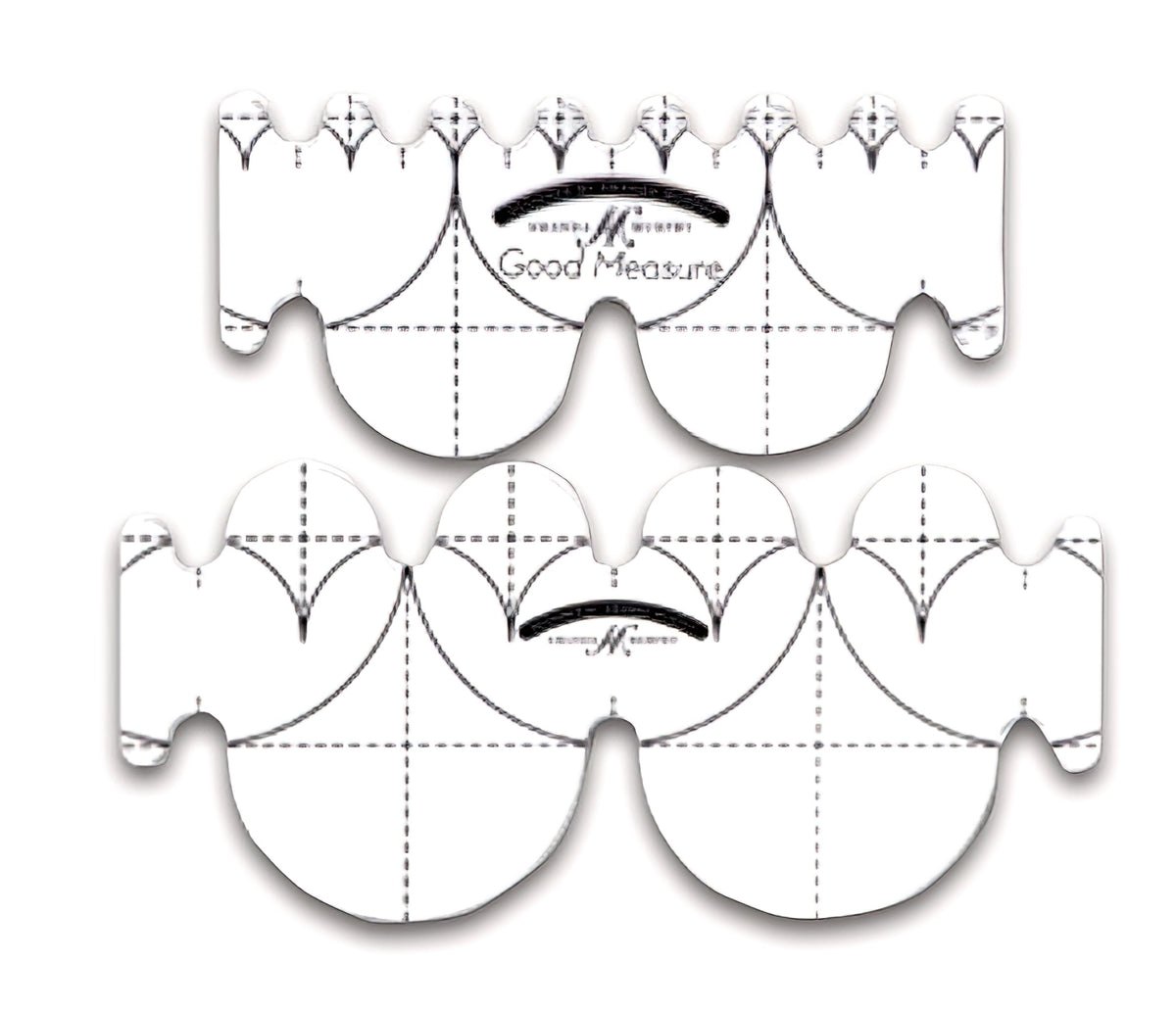 Good Measure - Every Clamshell 2 pcs Longarm Quilting Templates by Amanda Murphy
