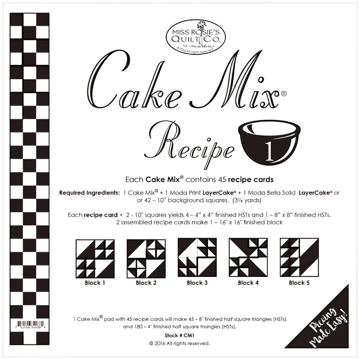 Miss Rosie's Quilt Co - Cake Mix Recipe 1